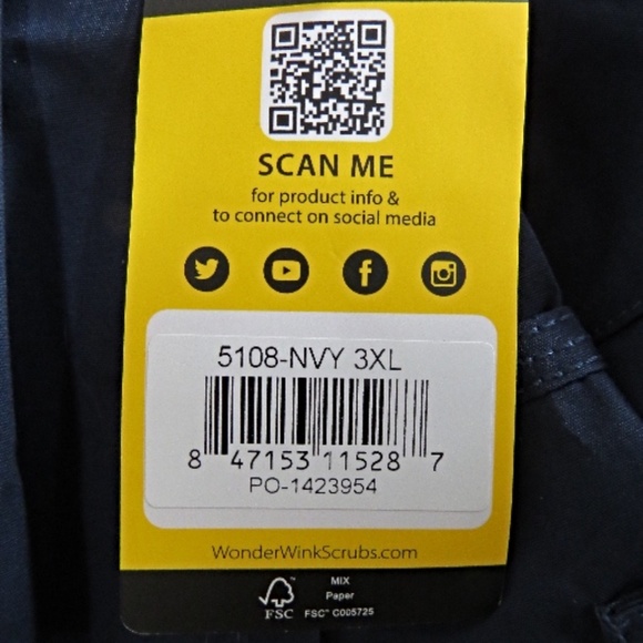 WonderWink Womens Wonderwork Women's Pull-on Cargo Scrub Pant 3X - Picture 7 of 8